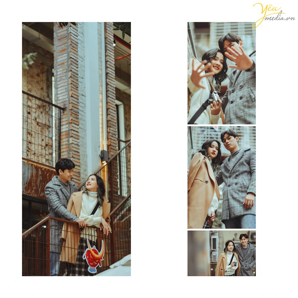 Album ảnh cưới khổ vuông chụp tại phim trường Milimet và Complex 01