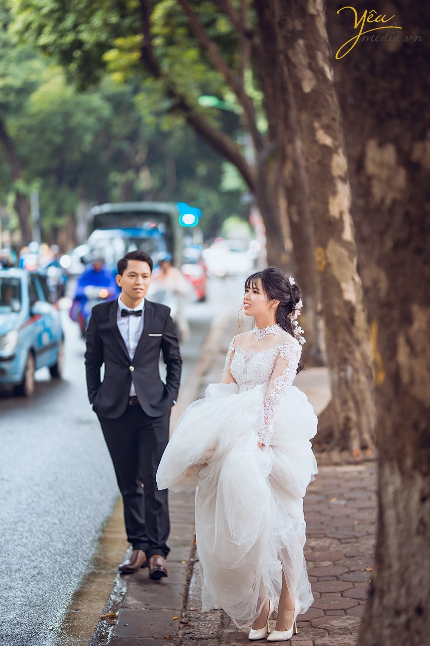ảnh cưới chụp ở đường hoàng diệu hà nội