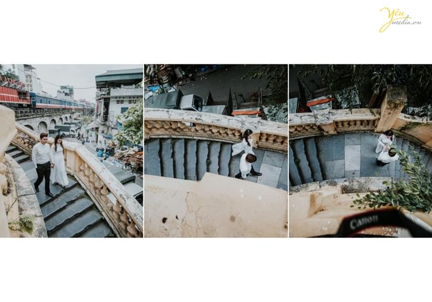 chụp ảnh cưới cầu Long Biên