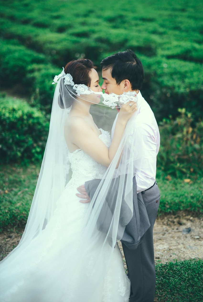 chụp ảnh cưới ở đồi chè