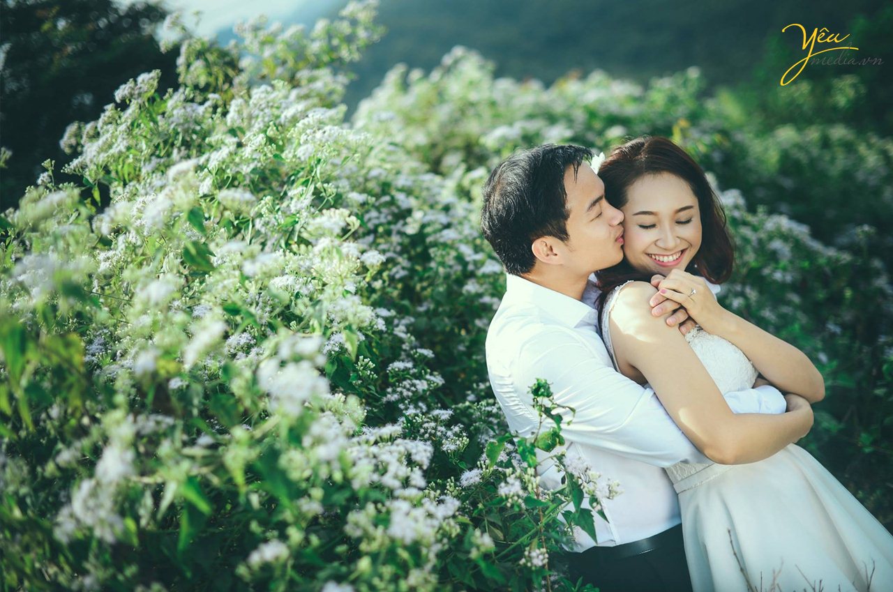 chụp ảnh cưới ở đồi xanh