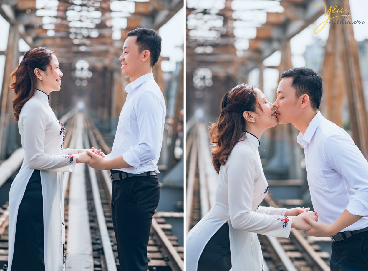 Nếu hai bạn còn phân vân chưa biết chọn nơi nào làm khung cảnh cho album ảnh cưới sắp tới của mình, Yêu Media sẽ rất vui lòng mang đến cho bạn một bộ ảnh cưới đẹp say đắm, mê hoặc lòng người tại địa điểm cầu Long Biên và những địa điểm khác. Nơi không chỉ là khung cảnh làm nền cho bộ ảnh cưới của hai bạn, mà là minh chứng cho tình yêu bất diệt của hai bạn.