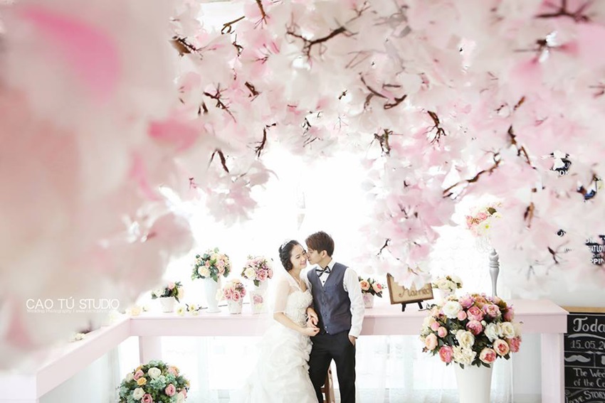 ảnh cưới chụp ở phim trường the vow wedding house sg