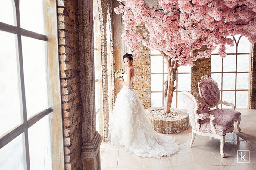 ảnh cưới chụp ở phim trường the vow wedding house sg