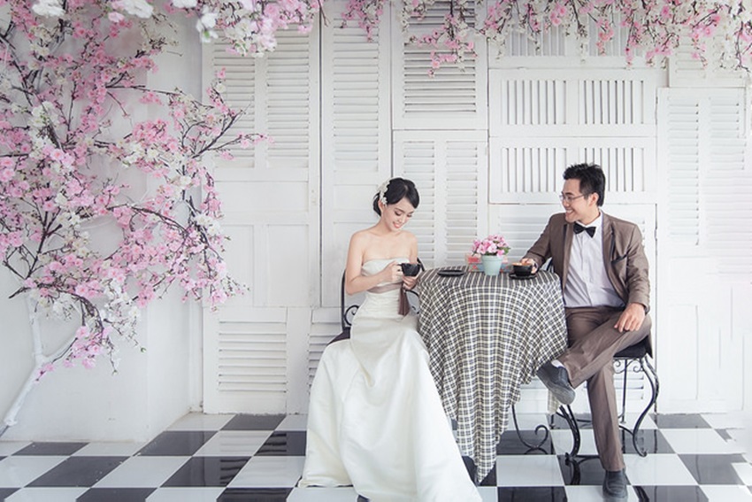 ảnh cưới chụp ở phim trường the vow wedding house sg