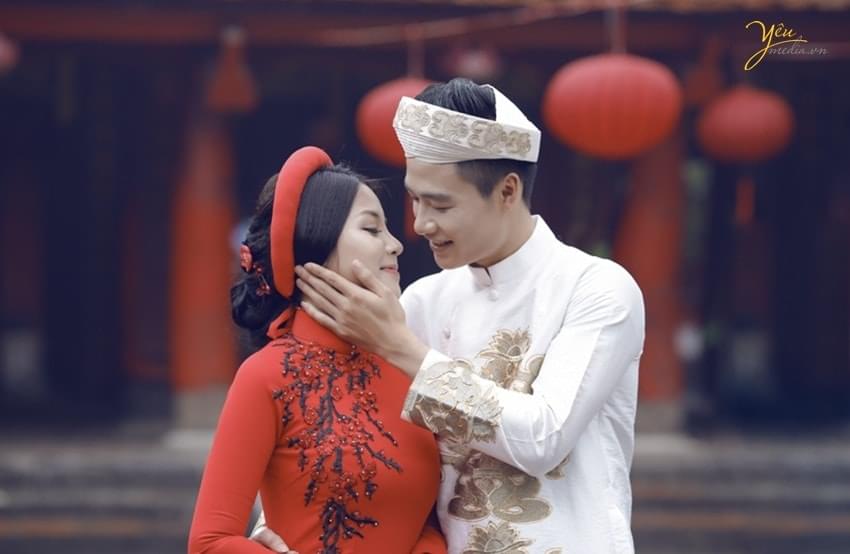 chụp ảnh cưới tại Văn Miếu