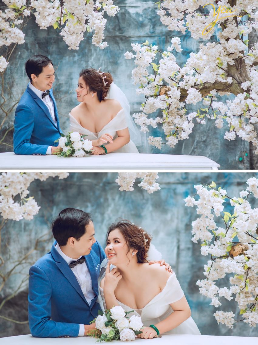 Ngoài địa điểm phố sách 19/12 trên phố Lý Thường Kiệt, cặp đôi Định - Nhì còn mong muốn được chụp hình tại vườn đào Nhật Tân vì đã cận kề những ngày Tết nguyên đán.