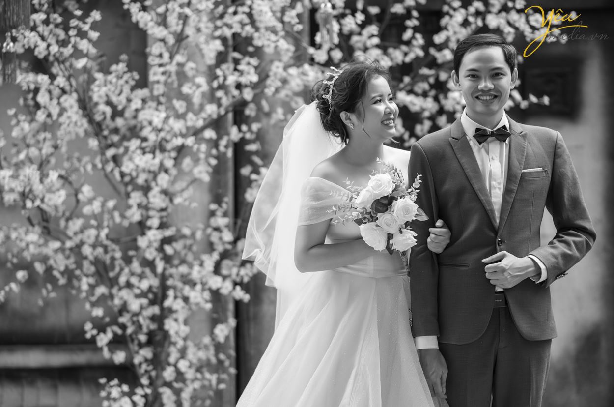 Ngoài địa điểm phố sách 19/12 trên phố Lý Thường Kiệt, cặp đôi Định - Nhì còn mong muốn được chụp hình tại vườn đào Nhật Tân vì đã cận kề những ngày Tết nguyên đán.