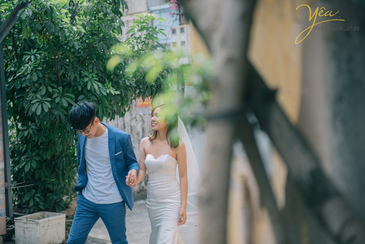 chụp ảnh cưới style nhẹ nhàng ở phố phường hà nội
