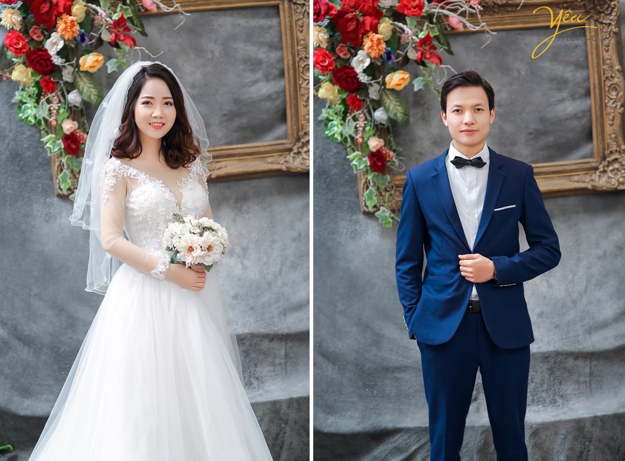 cô dâu chú rể với ảnh cưới đẹp phong cách như trong tranh