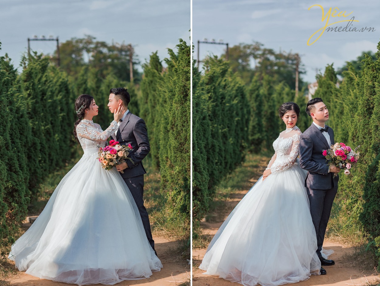 cô dâu vuốt má chú rể khi chụp ảnh cưới có ý nghĩa gì