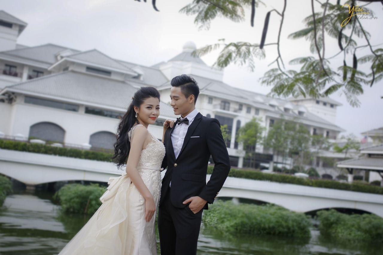 chụp ảnh cưới ngoại cảnh tại khách sạn intercontinental hà nội