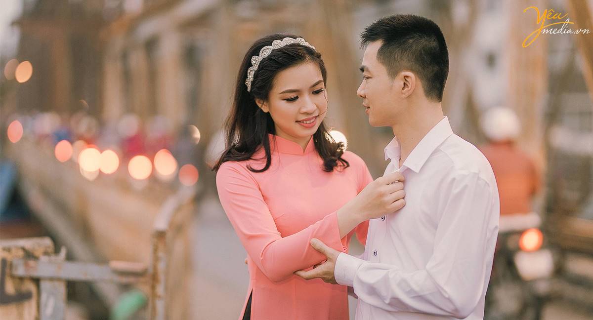 chụp ảnh cưới tại cầu Long Biên