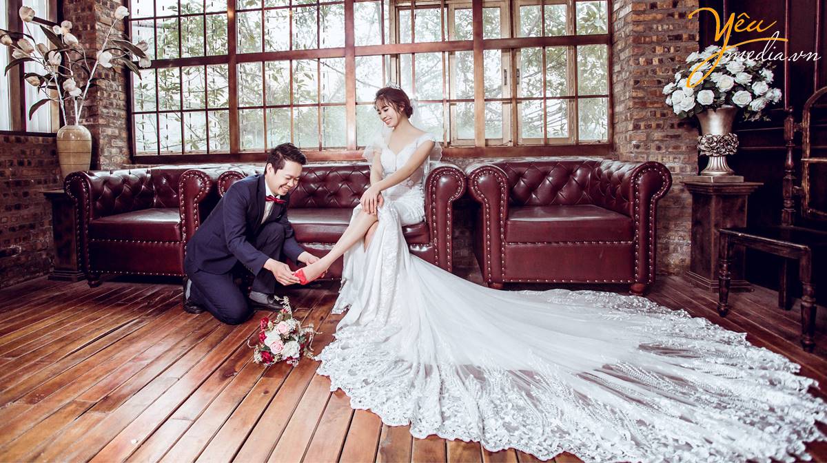 chụp ảnh cưới tại phim trường Rosa