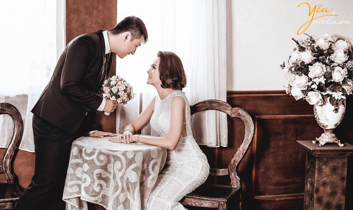 chụp ảnh cưới tại phim trường Rosa