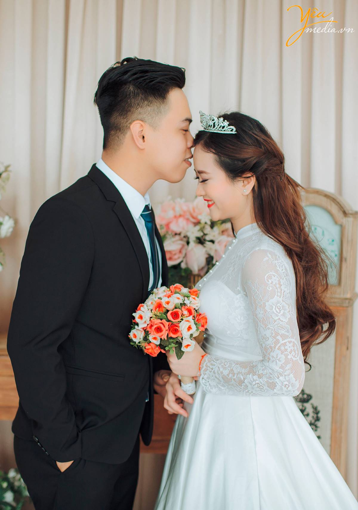 chụp ảnh cưới tại phim trường Santorini