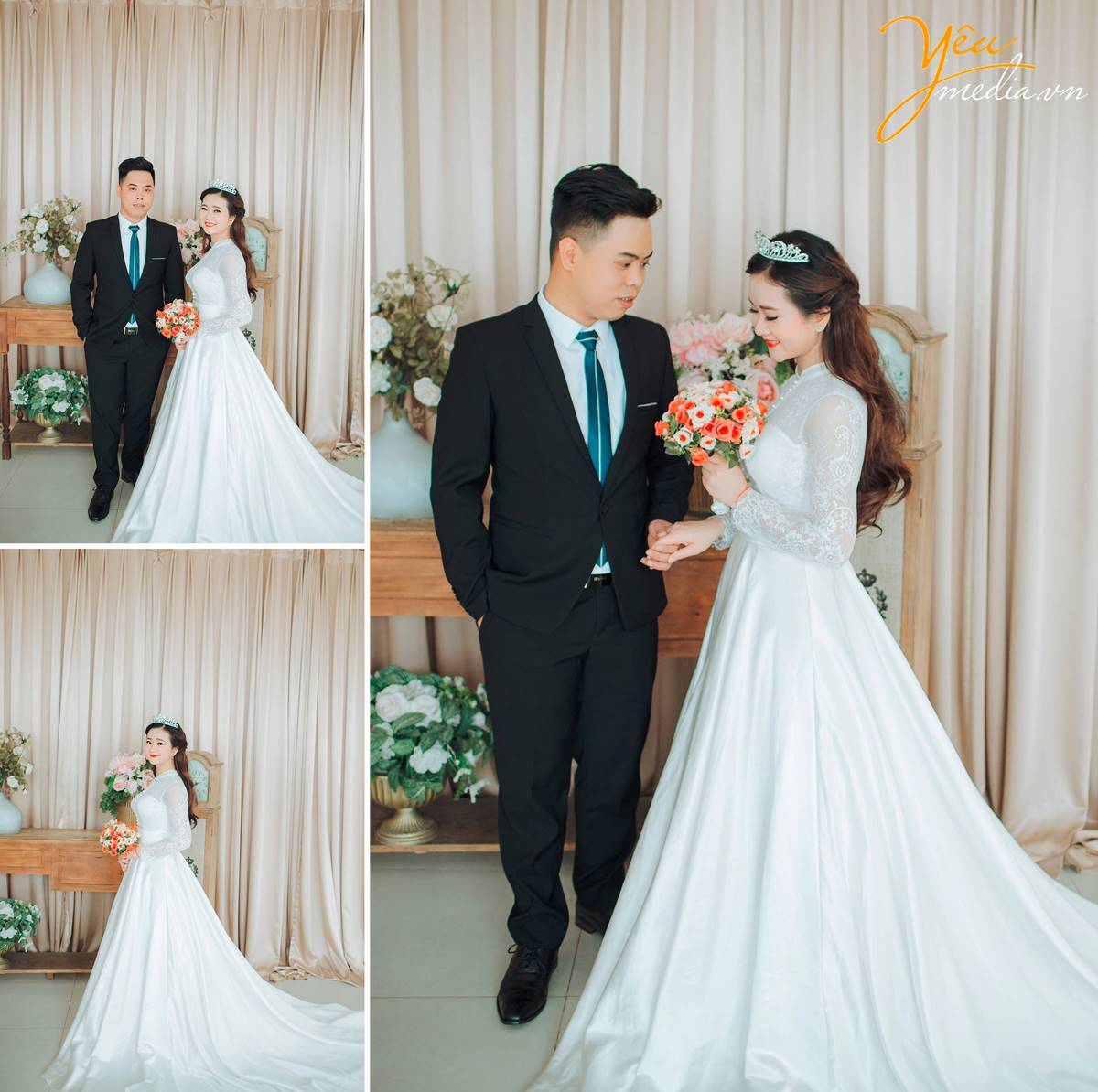 chụp ảnh cưới tại phim trường Santorini