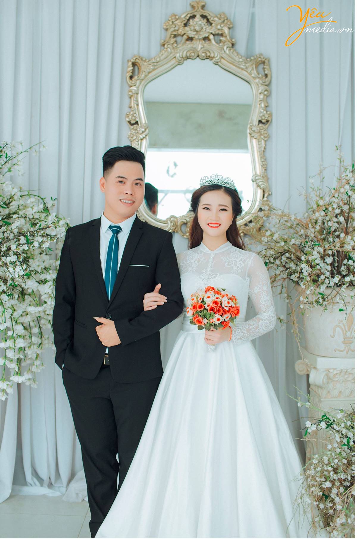 chụp ảnh cưới tại phim trường Santorini