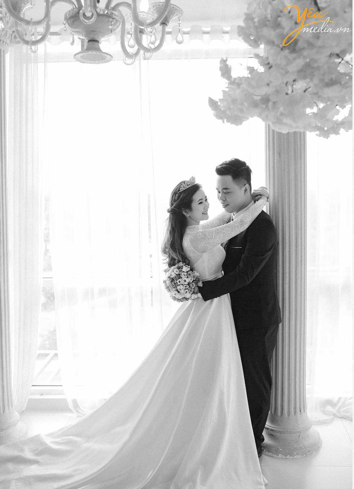 chụp ảnh cưới tại phim trường Santorini