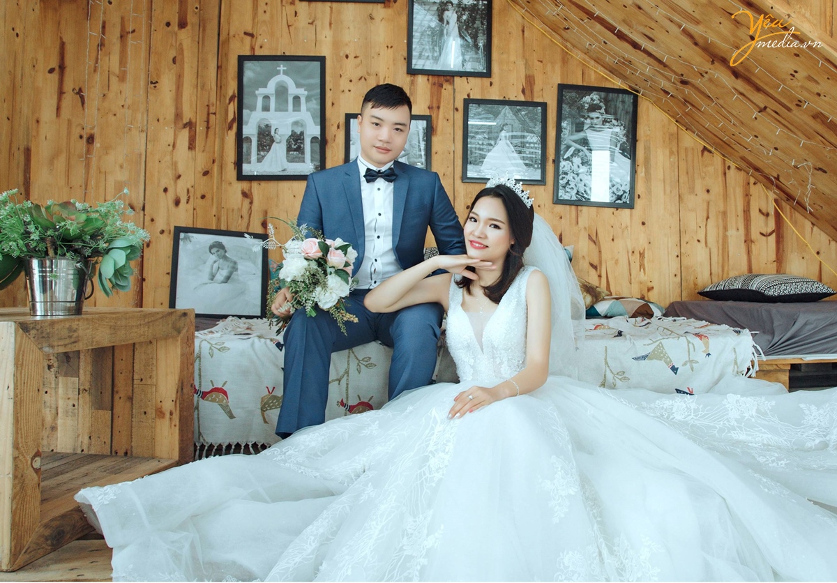 chụp ảnh cưới tại phim trường Santorini