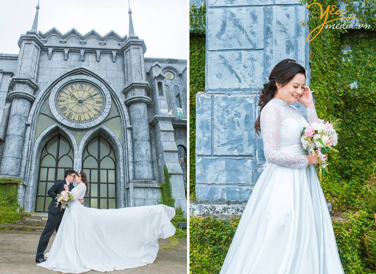 chụp ảnh cưới tại phim trường Smiley Ville