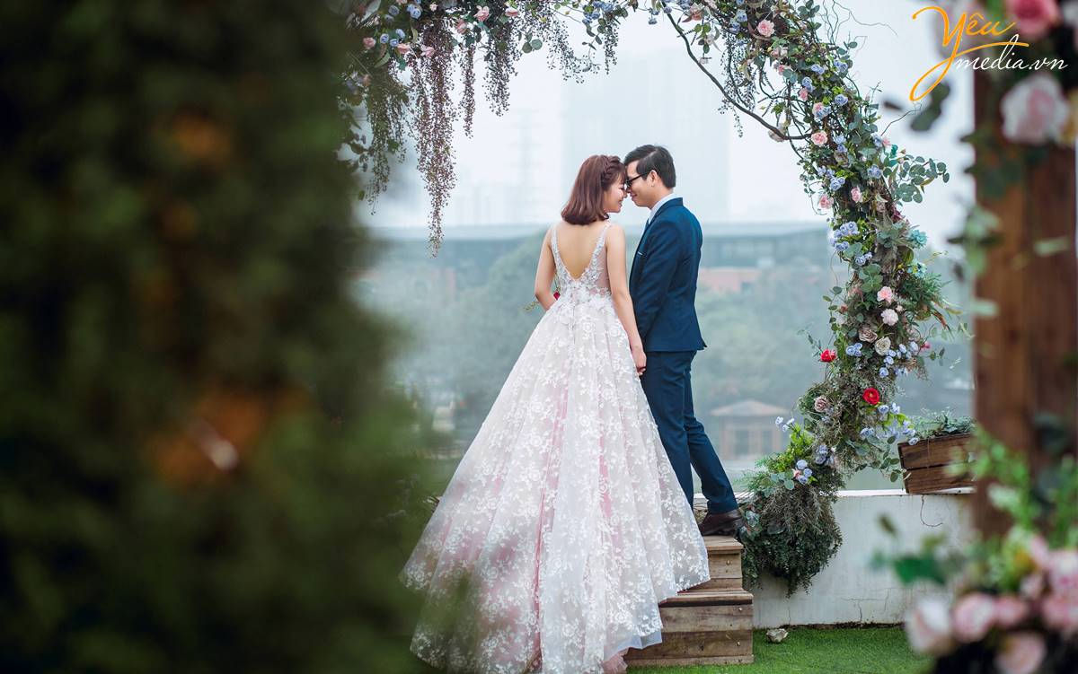 chụp ảnh cưới tại Santorini Park