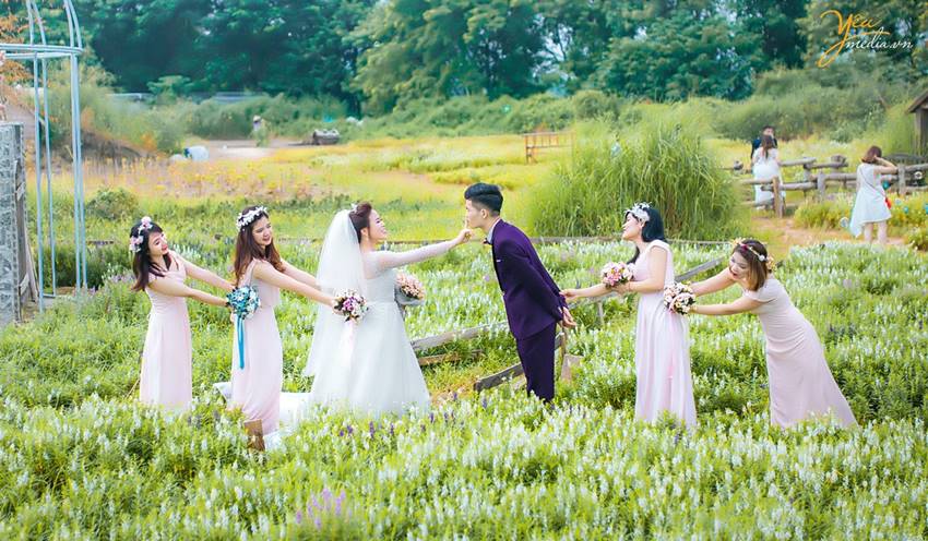 chụp ảnh cưới tại Santorini Park