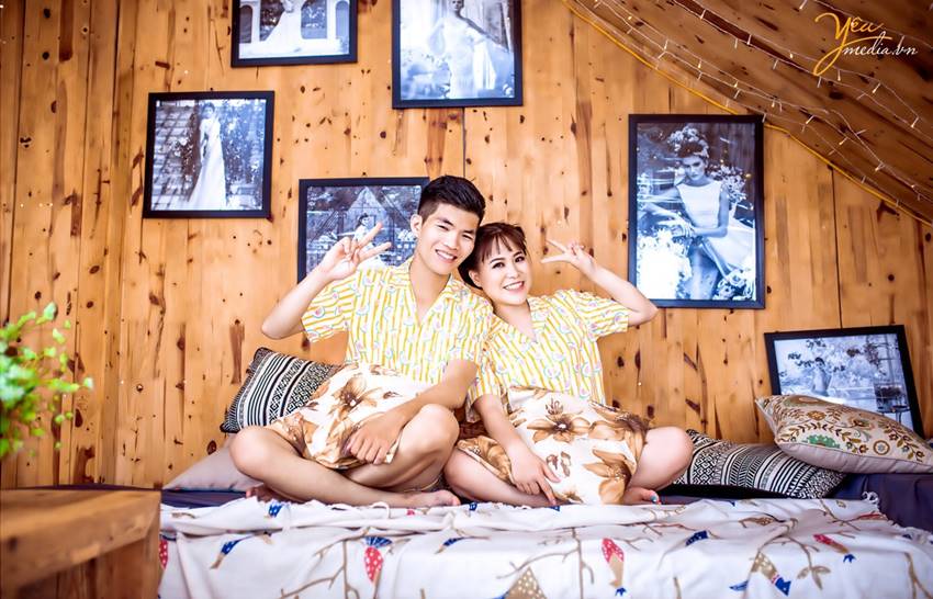 chụp ảnh cưới tại Santorini Park