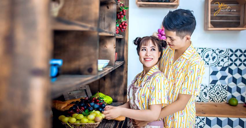 chụp ảnh cưới tại Santorini Park