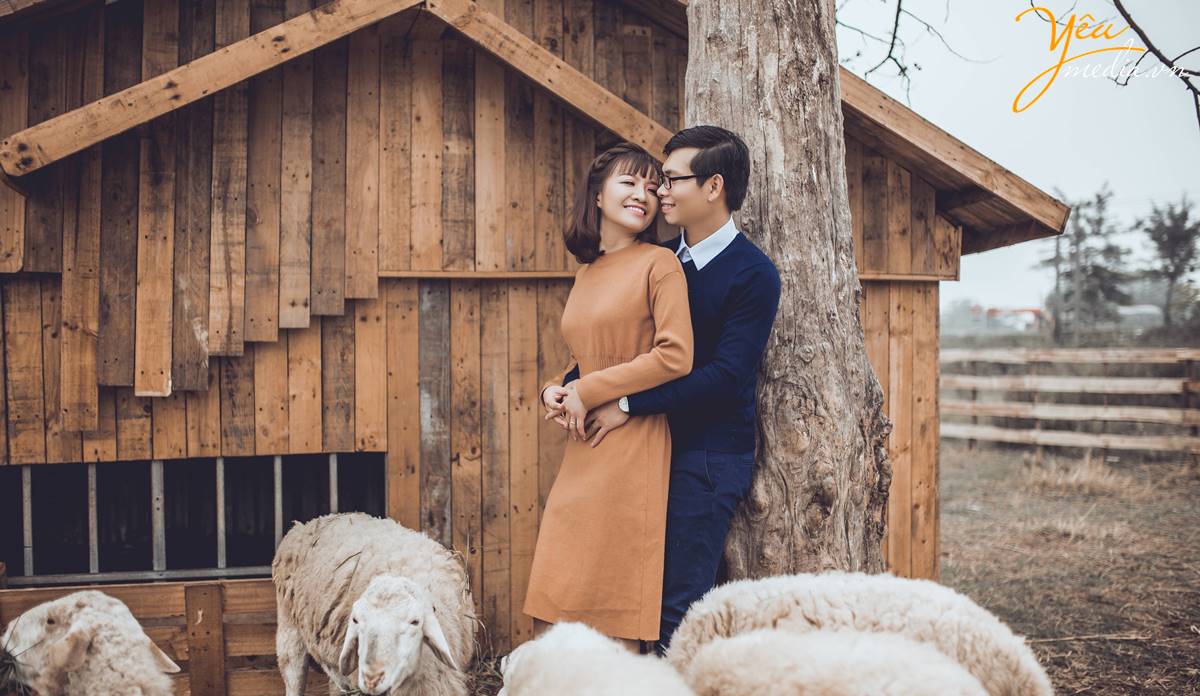 chụp ảnh cưới tại Santorini Park