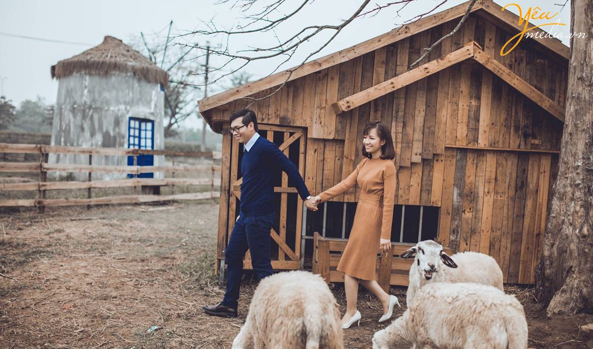 chụp ảnh cưới tại Santorini Park