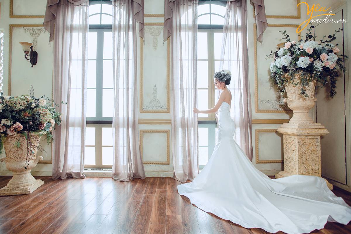 chụp ảnh cưới tại phim trường Santorini Park