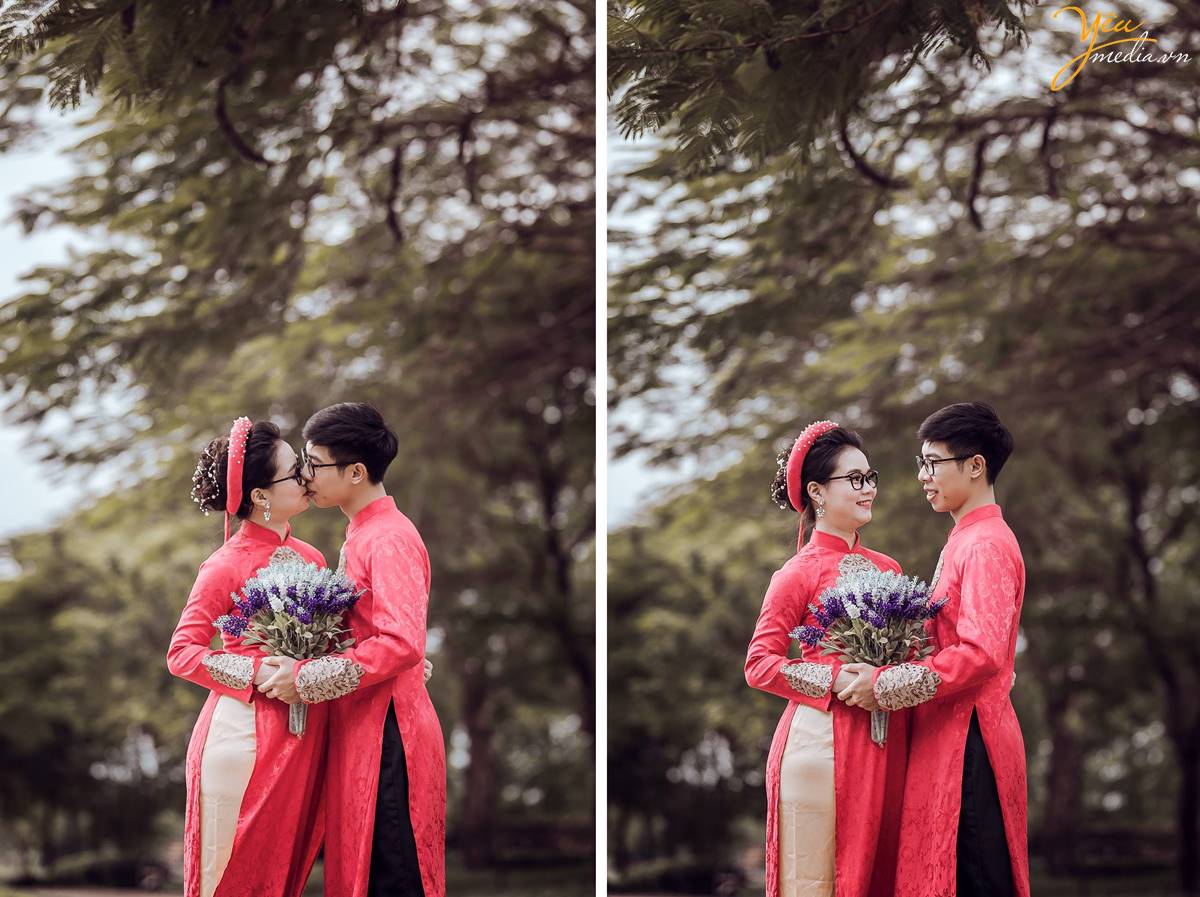 chụp ảnh cưới tại Santorini Park