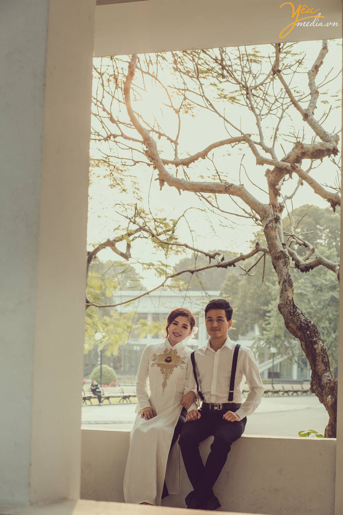 chụp ảnh cưới tại Đại học Bách Khoa