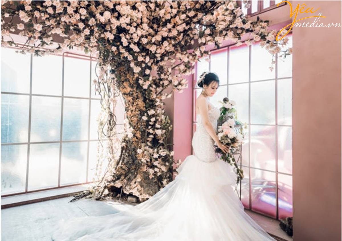 chụp ảnh cưới tại Thảo nguyên hoa Long Biên