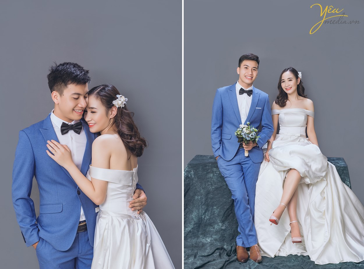 ảnh cưới chụp cùng thú cưng trong gia đình