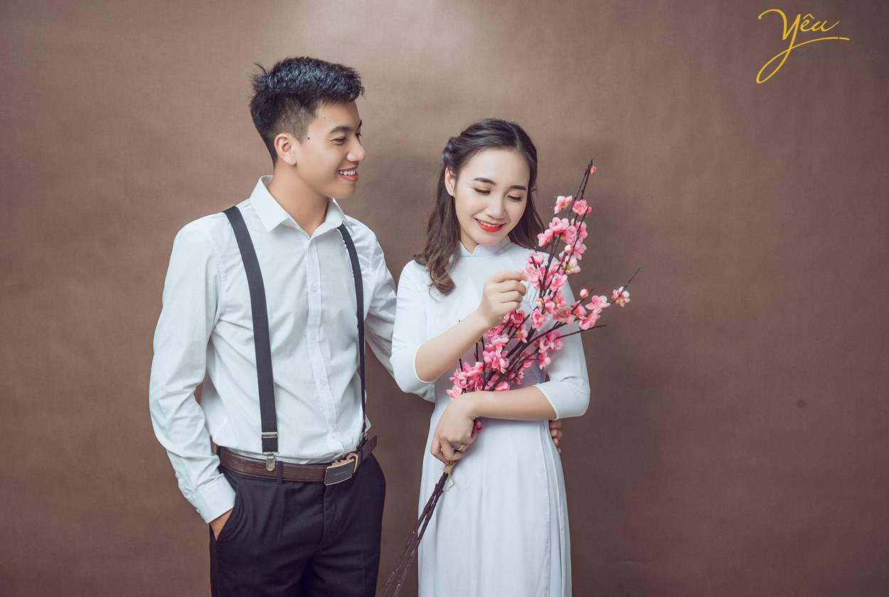 ảnh cưới áo dài truyền thống đẹp như phong tục việt nam