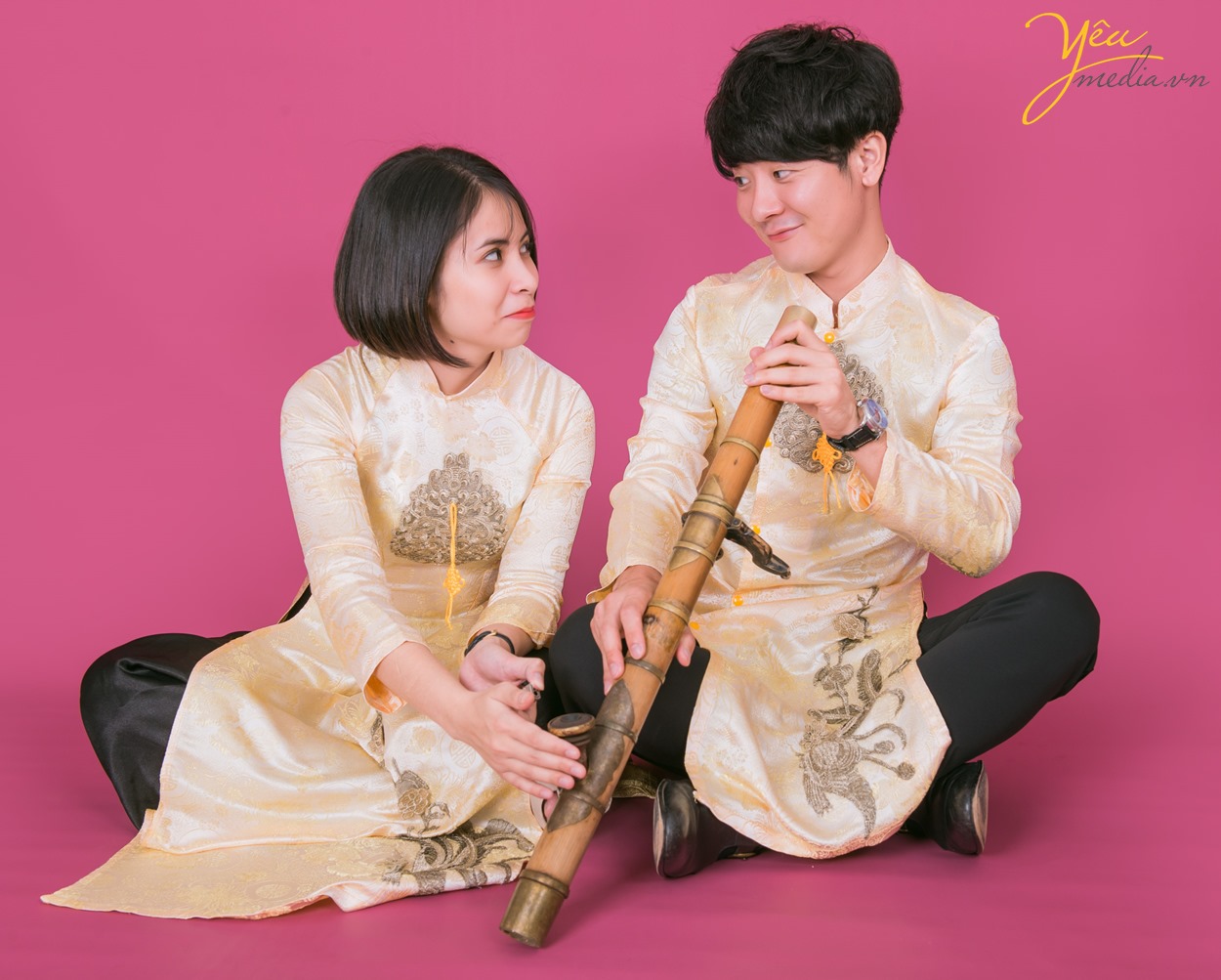 ảnh cưới dễ thương của cặp đôi việt nam nhật bản chụp ở studio hà nội