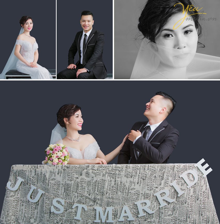 chụp ảnh trong studio cô dâu chú rể hà nội