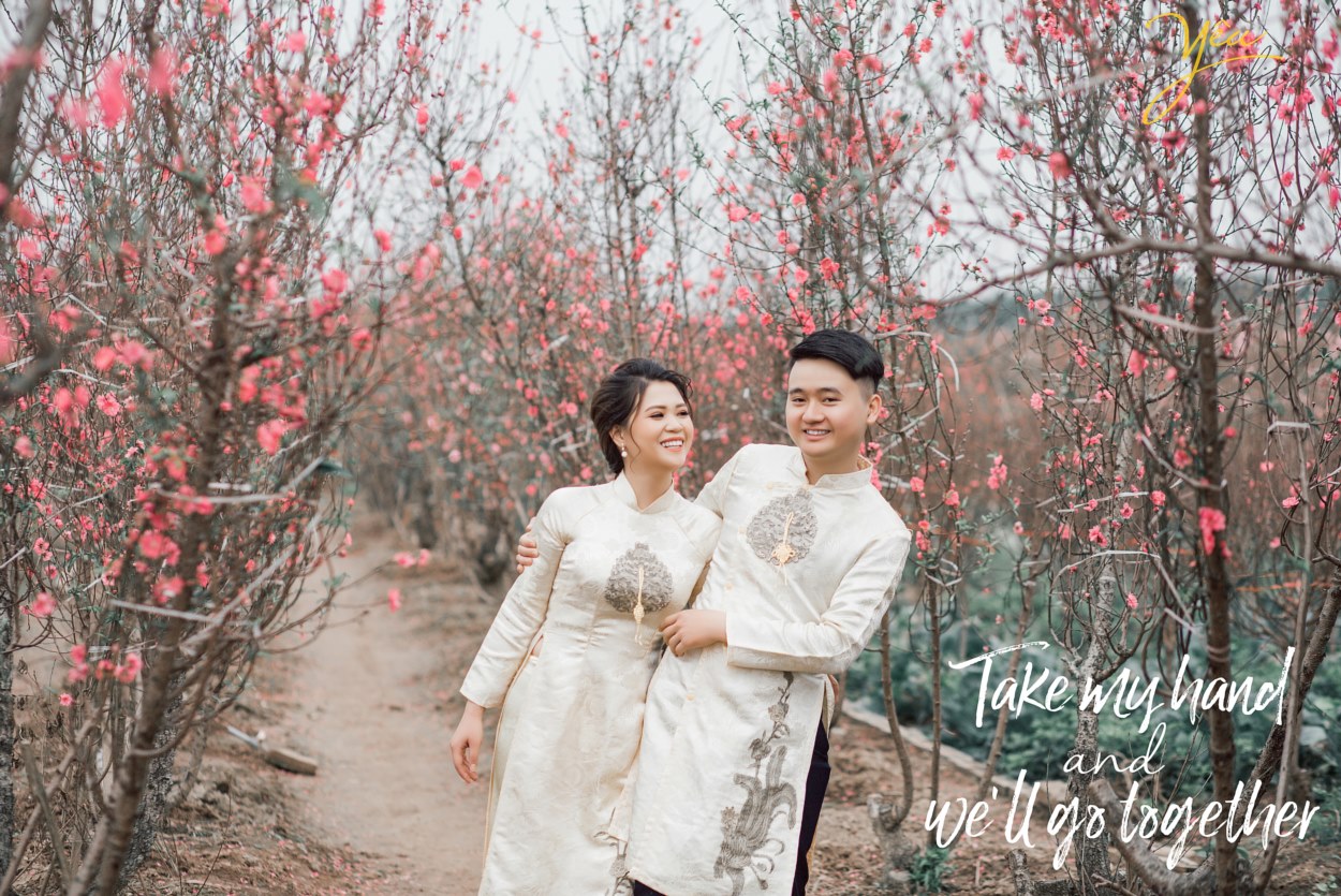 Chụp ảnh cưới ngày tết 2019 - muôn sắc hoa đua nở