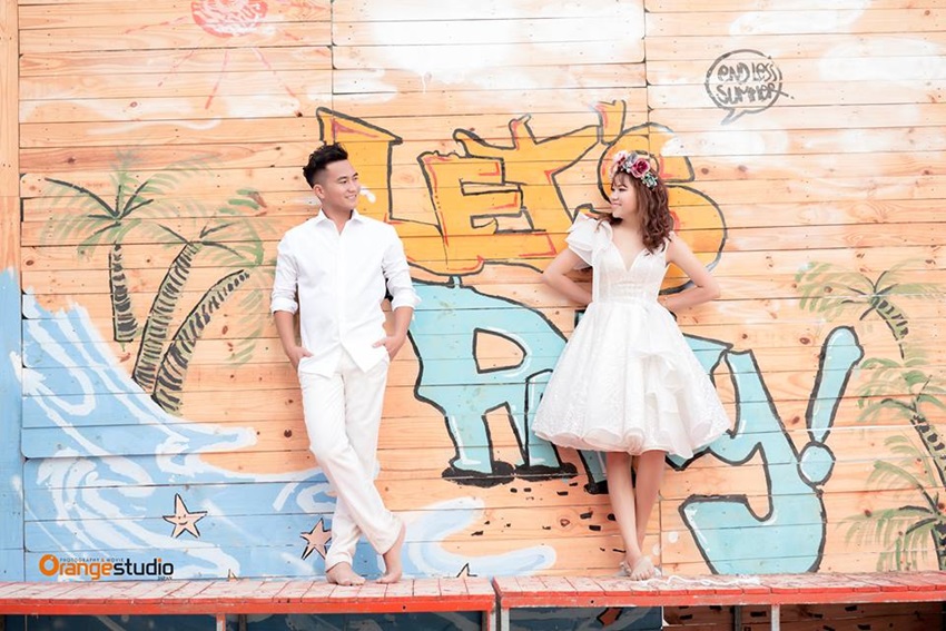 chụp ảnh cưới đẹp ở phim trường orange studio