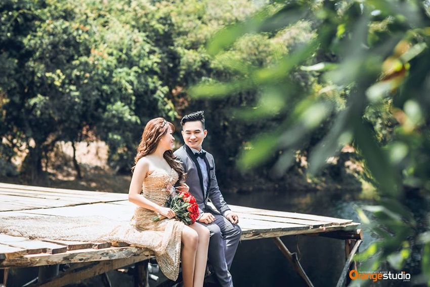 chụp ảnh cưới đẹp ở phim trường orange studio