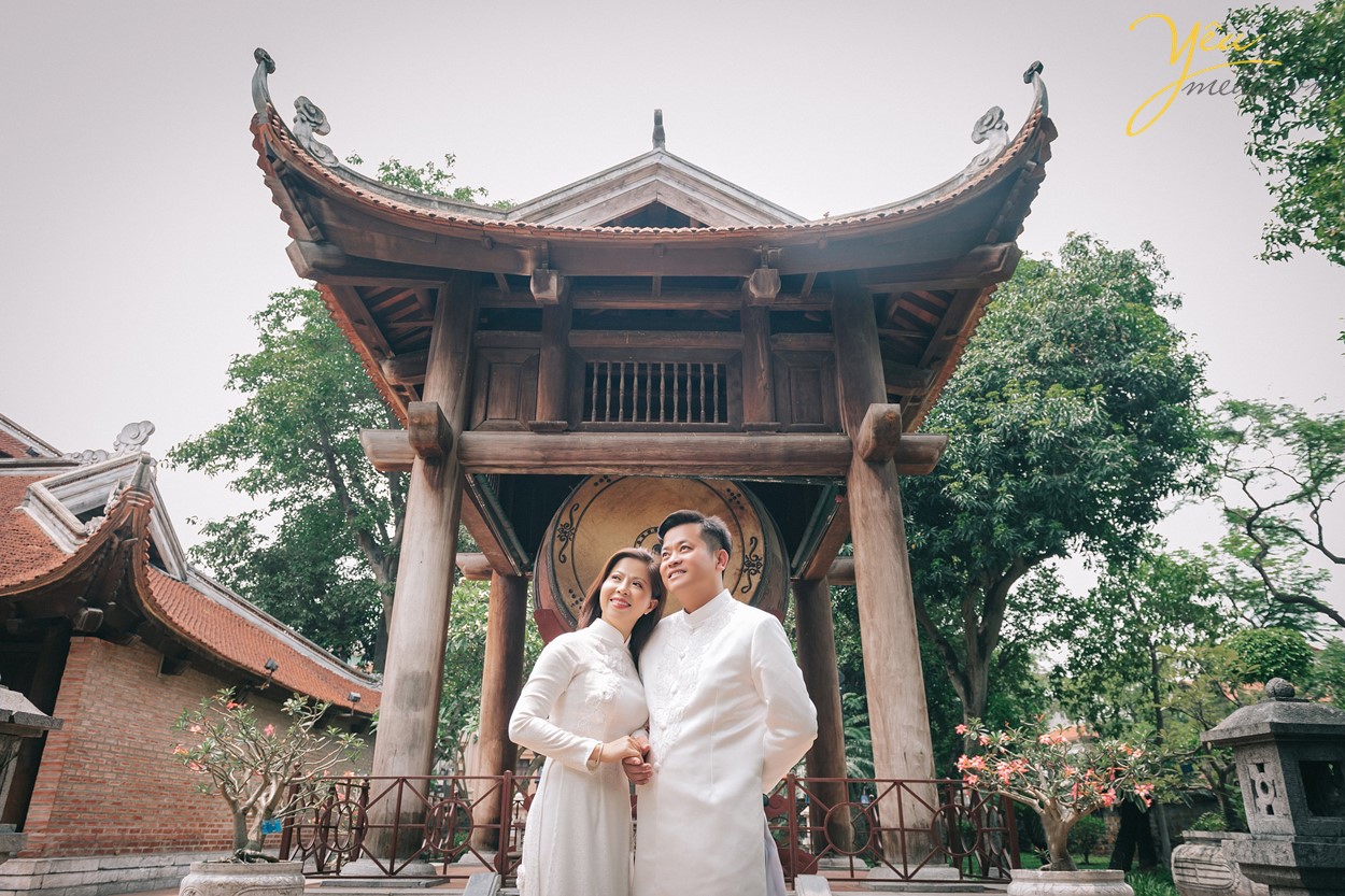 chụp ảnh cưới áo dài ở văn miếu đẹp nhất