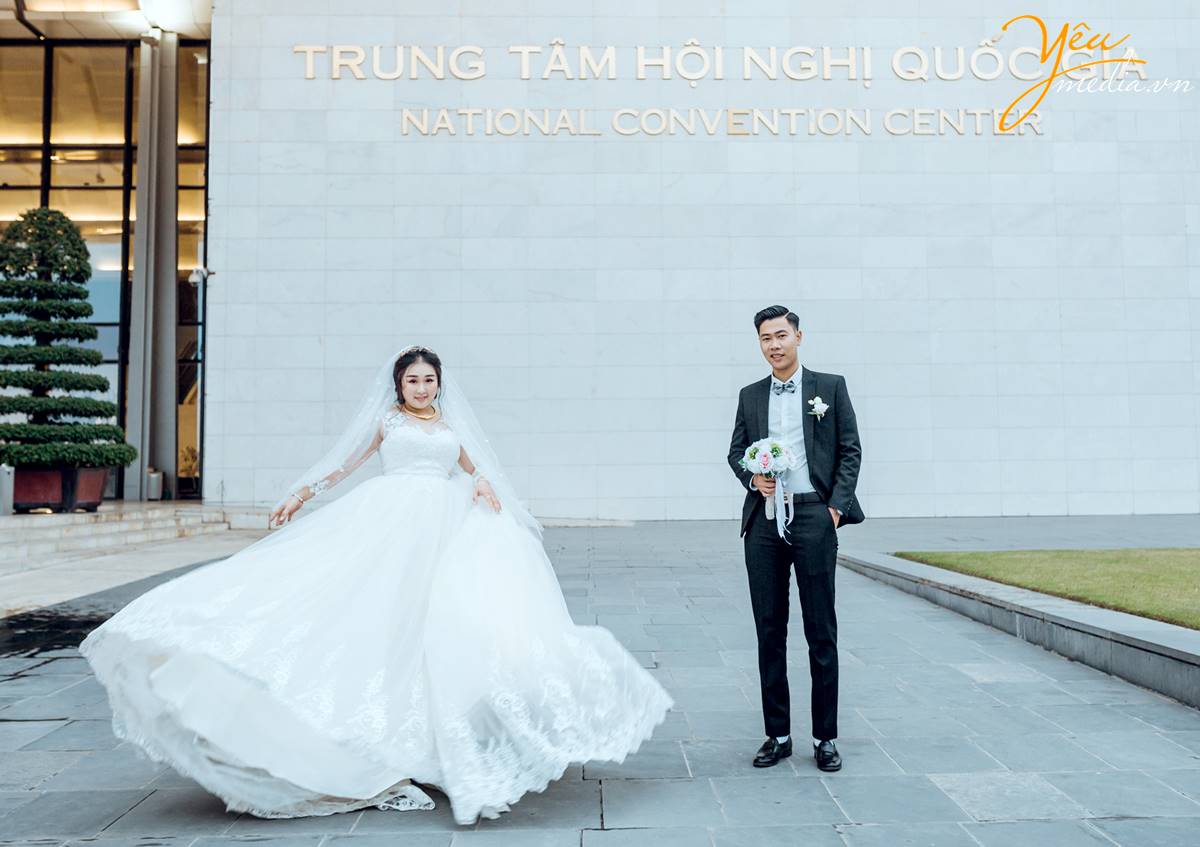 Chụp ảnh phóng sự cưới tại Trung tâm Hội nghị Quốc gia: Hiếu - Hà