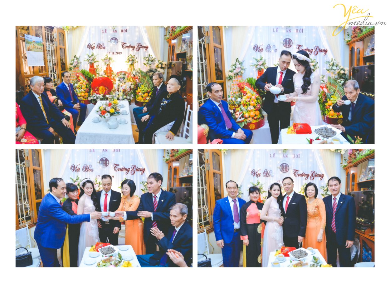 Yêu media hân hạnh phục vụ cặp đôi Trường Giang - Việt Hoa trong việc chụp ảnh phóng sự lễ ăn hỏi theo phong cách truyền thống - trong ngày đặc biệt của mình.