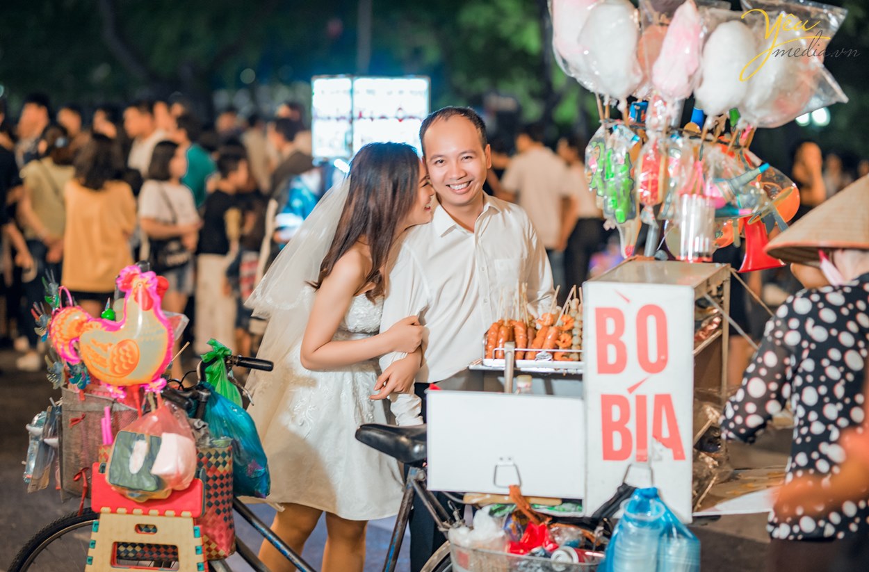 ở hà nội có địa điểm nào chụp ảnh cưới buổi tối