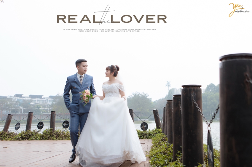 Ảnh chụp cưới ở phim trường của cặp đôi Quốc Toàn - Ánh Dương