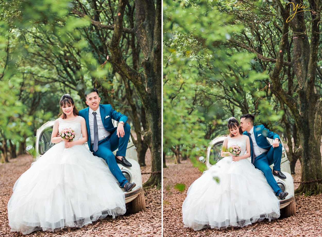 chụp ảnh cưới ấn tượng trong vườn nhãn vĩnh tuy hà nội