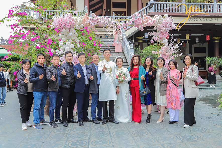 Lễ hằng thuận của chú rể trần hiếu và cô dâu bảo uyên tại chùa sùng phúc