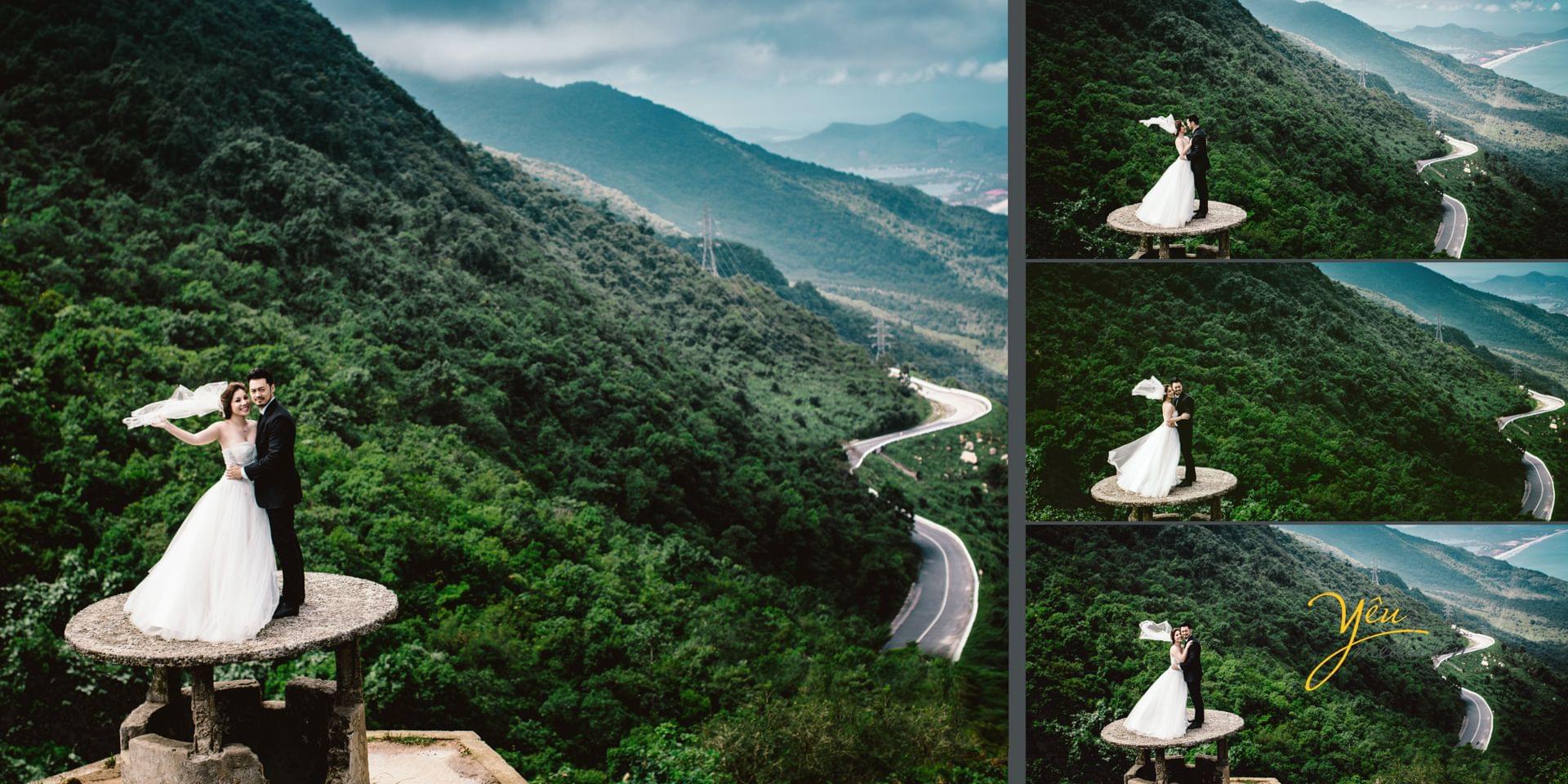 ảnh cưới trên đỉnh đèo hải vân